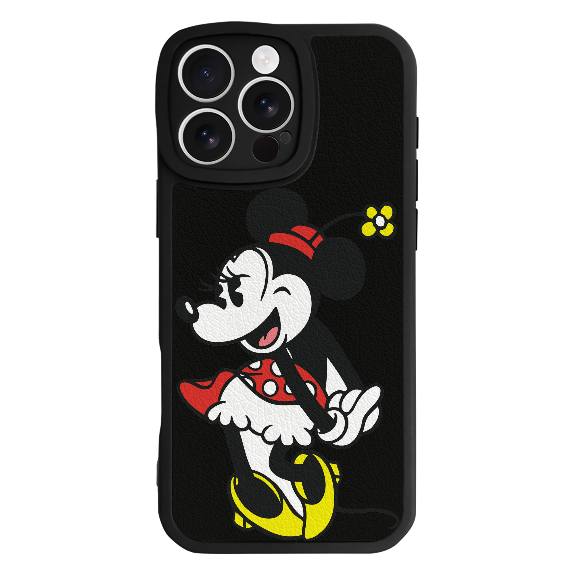 （画像用） ミッキーマウス Mickey Mouse 【iPhone 16シリーズ対応】シリコンスマホケース（レザー調） 材質：シリコン